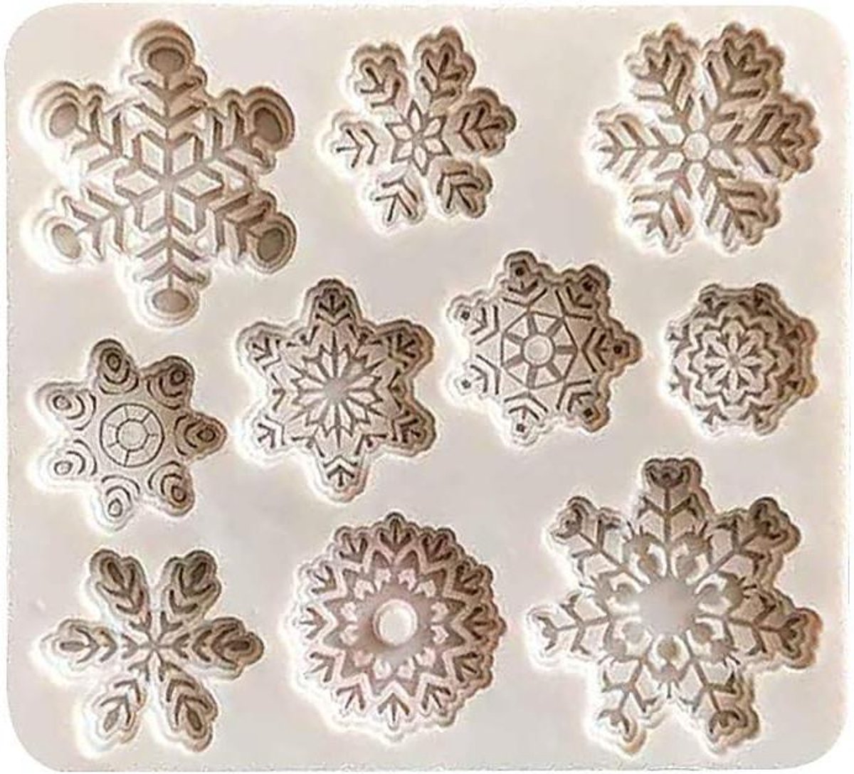 Siliconen Mold 3D Kerst Sneeuwvlok Chocolade Cake Decor Tool - Keuken Bakken Accessoire
