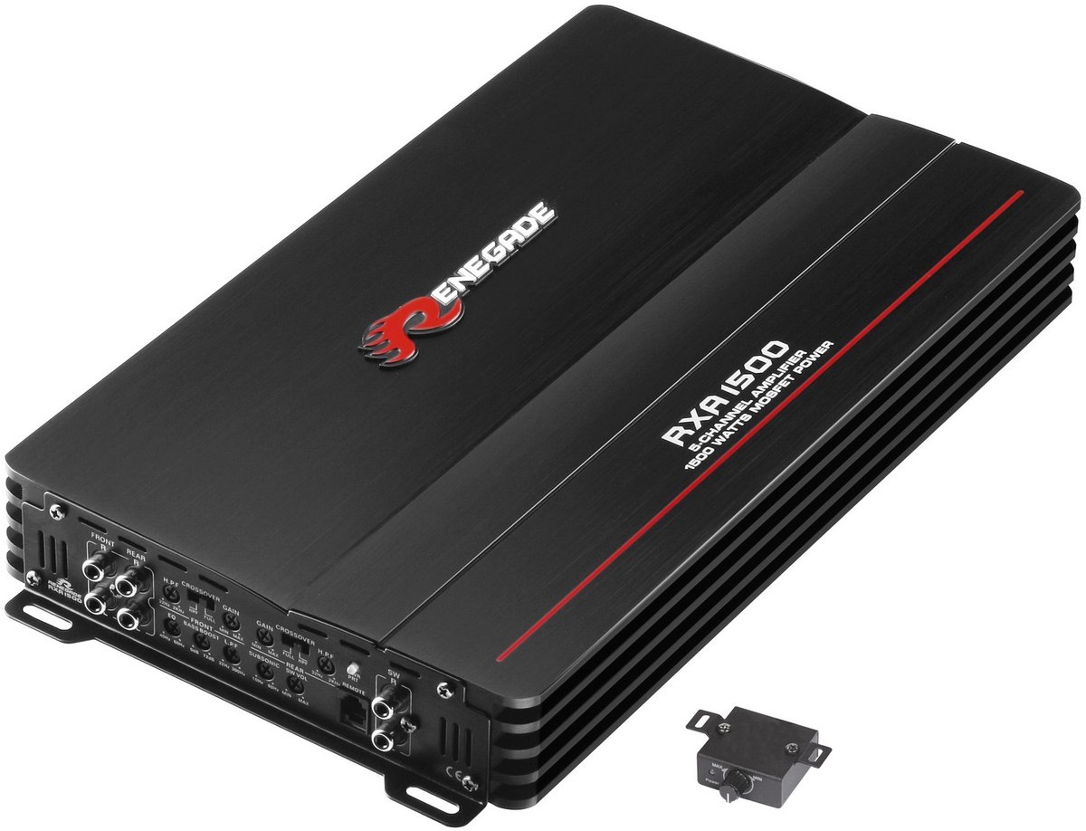 Renegade RXA1500 Versterker 5-kanaals 1500 W Volume/bass/treble control Geschikt voor (automerken): Universal