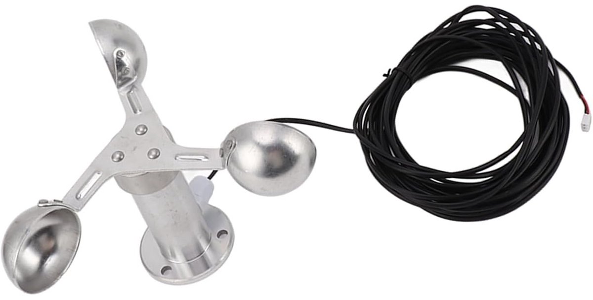 Windsnelheidsmeter Anemometer met Drie Cups - Weerstation Sensor met 8m Kabel