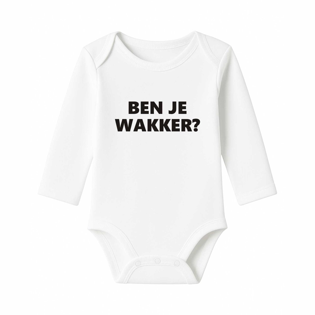 Romper Ben je wakker? - wit - lange mouw
