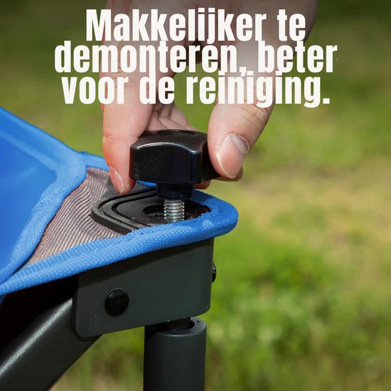 Aurixi® Bolderkar Opvouwbaar Luchtbanden - Bolderwagen Voor Alle Terreinen - Boodschappenwagen Met 100Kg Belastbaarheid - Strandkar Met Verstelbare Handgreep - Tuinkar –Blauw en Zwart - 89cm x 48cm x 30 cm van Aurixi® — afbeelding 4