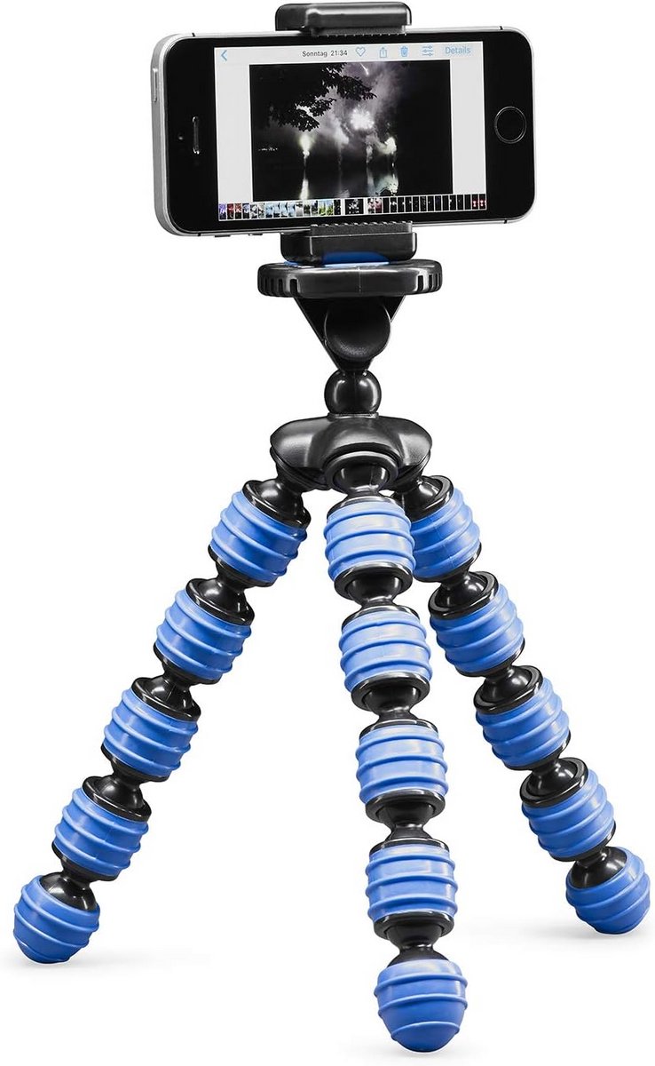 Flexibel Mini Statief met Smartphone Houder - Buigbare Poten voor Camera en Mobiel