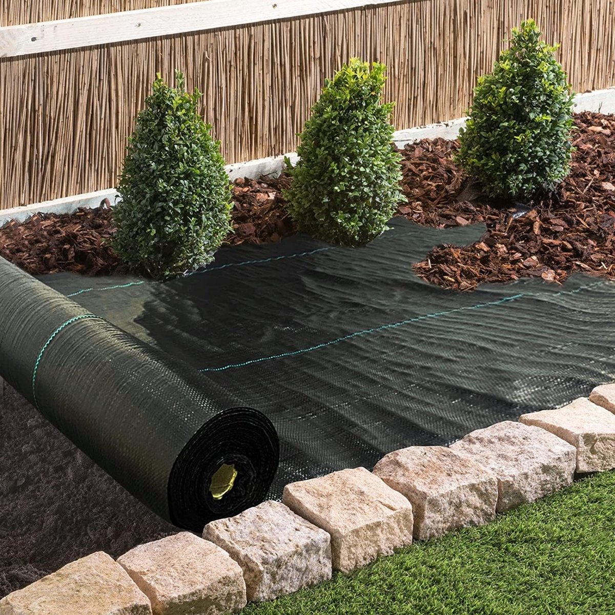 6 Rollen Onkruidbarrière 600ft Totaal - Heavy Duty Bodembedekker voor Tuin en Oprit