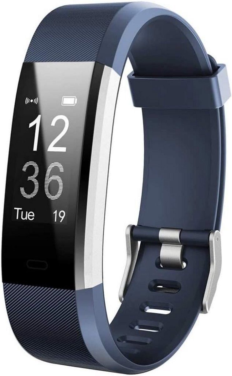 Waterdichte Smartwatch met Hartslagmeter en Stappenteller voor Android & iOS