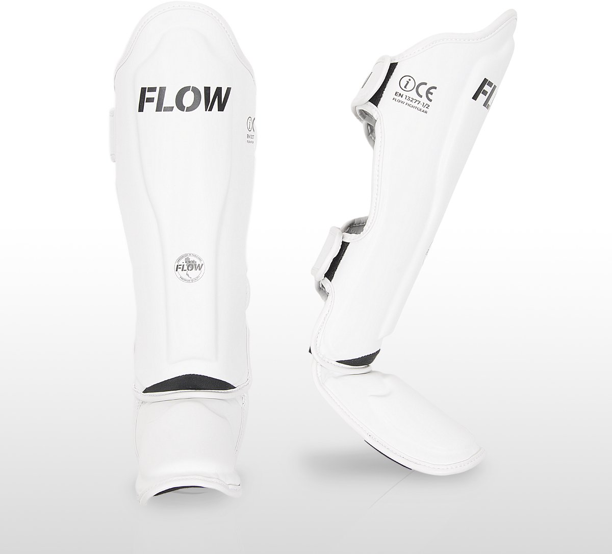Flow Classic Thai Scheenbeschermers - Wit - maat L