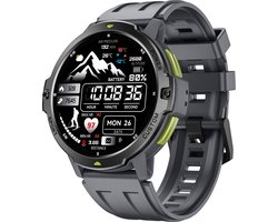 Knobbout 1.46“Scherm(4cm) Advanced GPS Sport Smartwatch – Sportcapaciteit & Traininganalyse - GNSS Satellietnavigatie - GOMORE Trainingsalgoritme - Lactaatdrempel Test - 30 m Waterdicht- 500mAh - Grijs