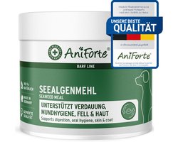AniForte Zeewiermeel Hond 250 g – Natuurlijk BARF Supplement met Jodium – Ondersteunt Schildklier, Stofwisseling, Huid, Vacht & Spijsvertering – Ascophyllum Nodosum