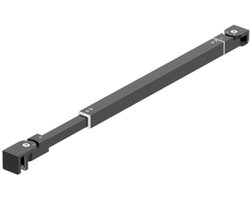 FugaFlow Eccelente Vetro Verstelbare stabilisatiestang - 73-120cm - Geborsteld Gunmetal PVD
