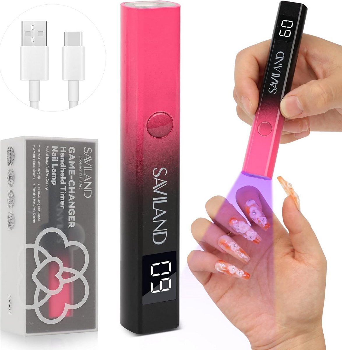 UV-lamp voor gelnagels met snelle droging en verstelbaar ontwerp