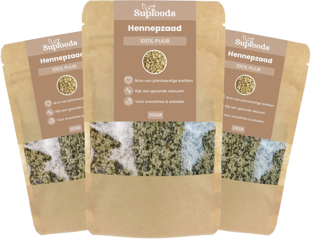Hennepzaad Gepeld - 100% Puur - 800g - Voor Smoothies, Salades en Yoghurt
