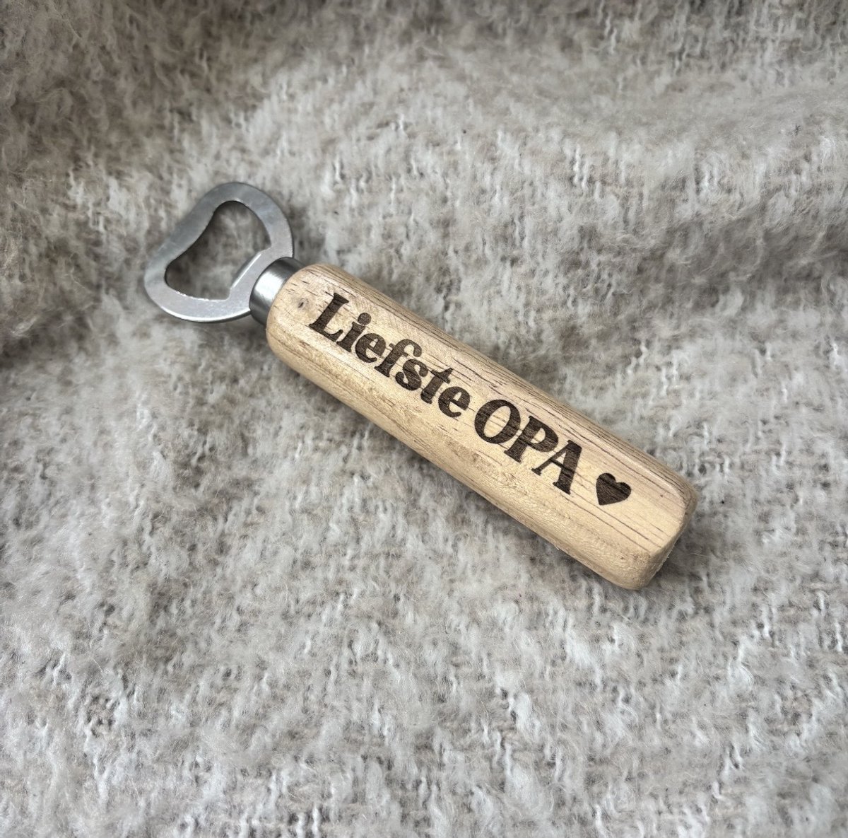 Bieropener - Liefste opa - cadeau - Vaderdag - gepersonaliseerd - KLEINE FRUM