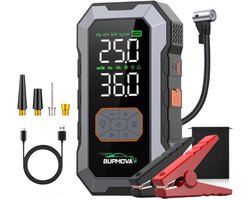 Bupmova 12V Jumpstarter - 25000 mAh - 4500A - Auto starthulp met Powerbank - Verlichting SOS noodlicht - Compressor - Starthulp - Jumpstarter voor Auto