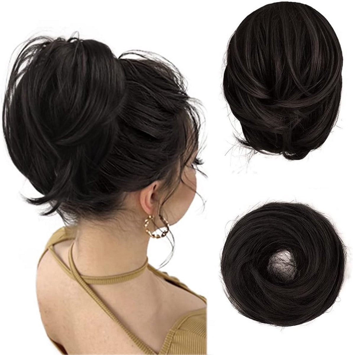 Synthetische Haarstuk Paardenstaart Korte Ponytail Bun Extensions voor Vrouwen