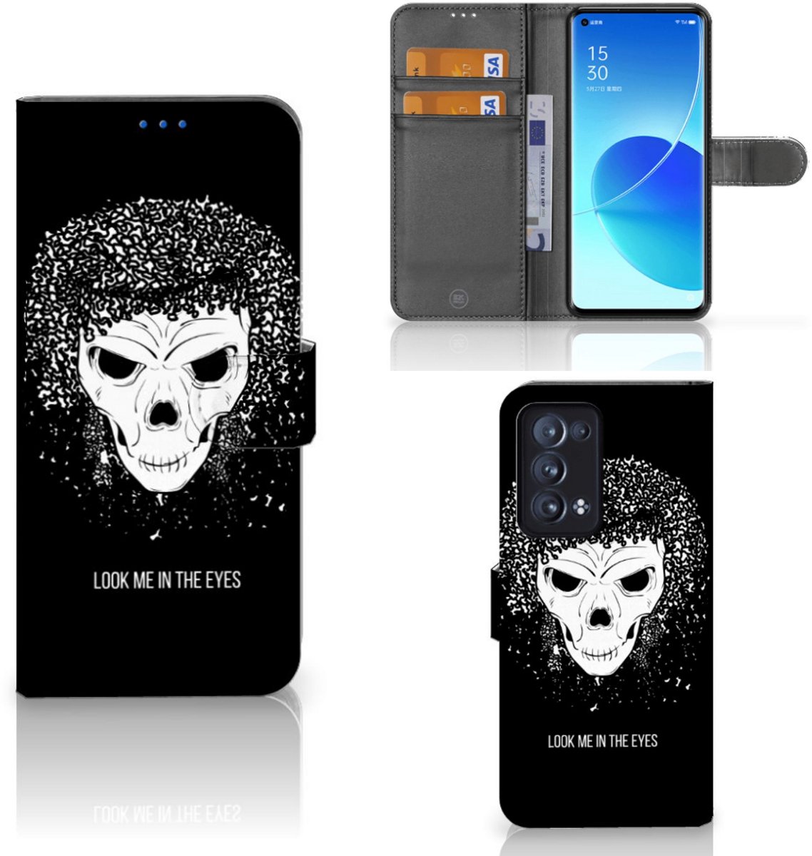 Telefoonhoesje met Naam OPPO Reno 6 Pro Plus 5G Skull Hair