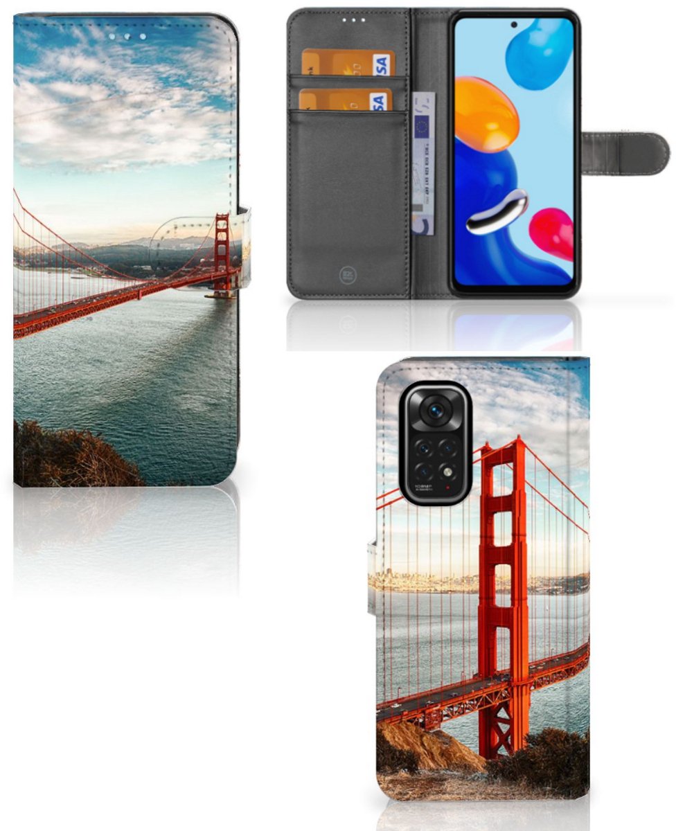 Xiaomi Redmi Note 11/11S Flip Cover Golden Gate Bridge