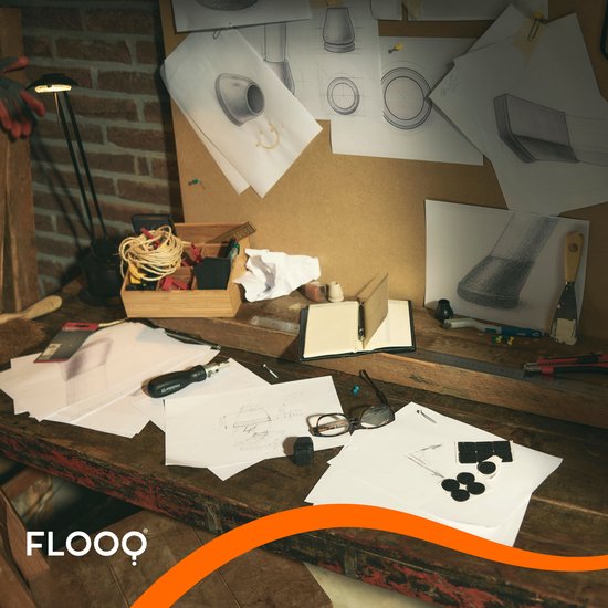 FLOOQ Pro Cache-jambes pour chaises flexibles ronds 14-21 mm - Feutre anti-rayures - Protecteurs de pieds de chaise - Protection de sol - 24 pièces - Zwart