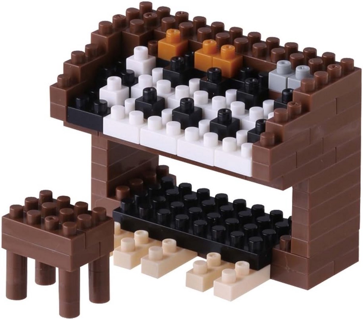 3D-puzzel Electric Orgel van Micro-bouwstenen - 100 Delen, Moeilijkheidsniveau 2