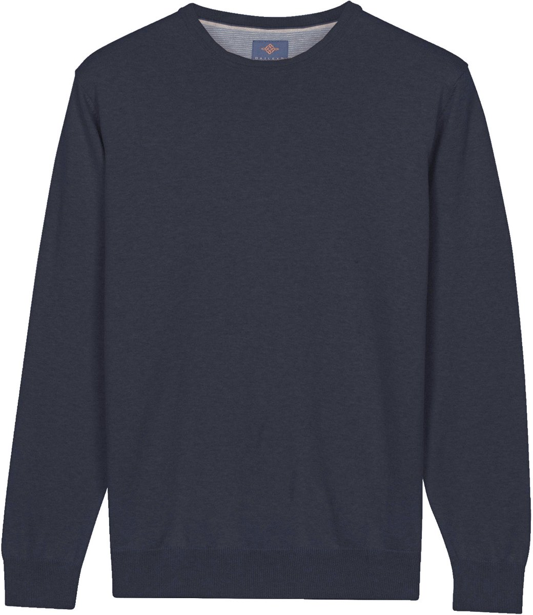 Baileys – Heren Trui – Basic Pullover – Ronde hals trui - Navy - NOS8200-60