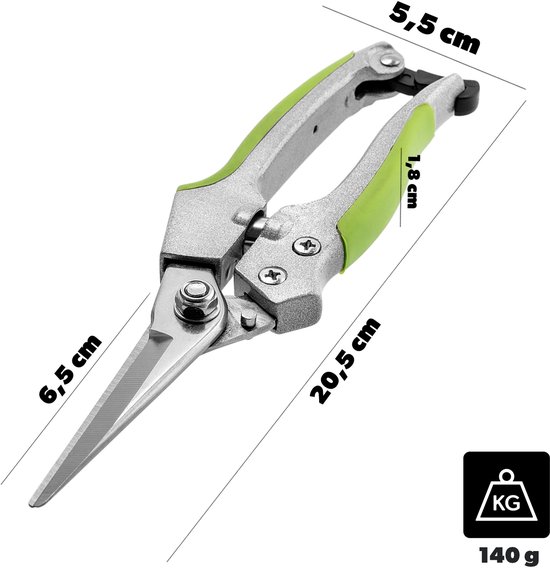 KADAX rozenschaar van koolstofstaal, snoeischaar, precisietuinschaar met 65 mm slank blad, bloemenschaar, plantenschaar met antisliphandgreep, gewasschaar van KADAX — afbeelding 2