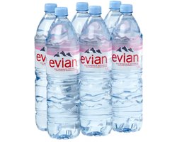 Evian water - natuurlijk mineraalwater uit de Franse Alpen - 6 x 1.5 liter