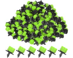 Verstelbare Druppelaars Irrigatiesysteem - Micro Drip Sproeiers voor Planten - Automatisch Tuin Bewateringssysteem - Waterbesparende Goutteurs voor DIY Druppelirrigatie - 200 Stuks - Groen
