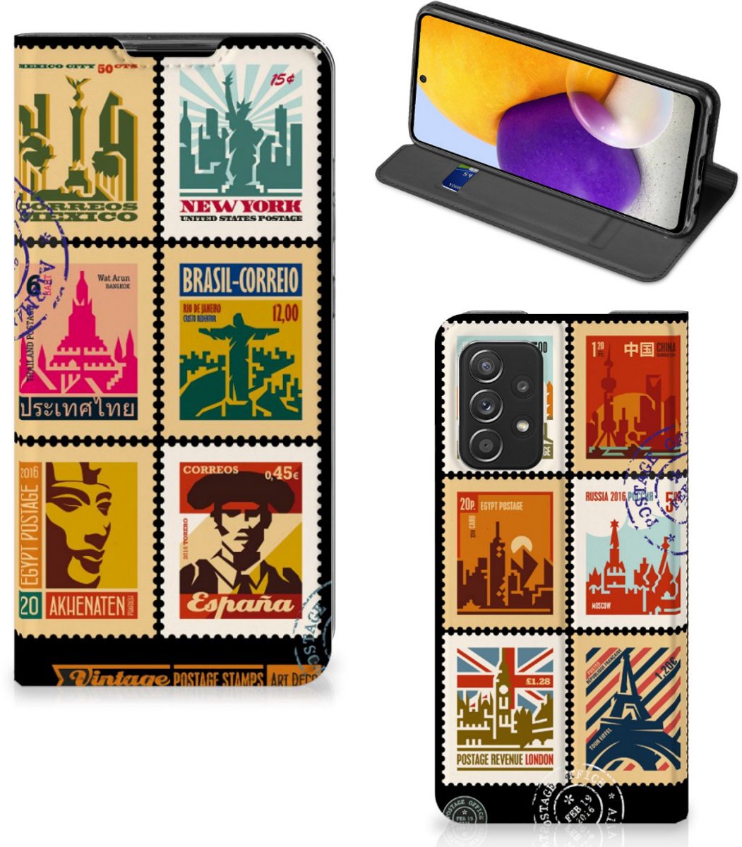 Samsung Galaxy A72 (5G/4G) Book Cover Postzegels