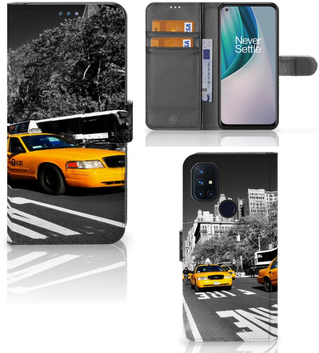 OnePlus Nord N10 Flip Cover New York Taxi