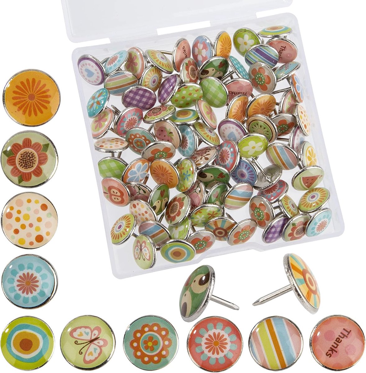 Decoratieve punaises 80 stuks - Creatieve metalen push-pins voor prikborden en foto's