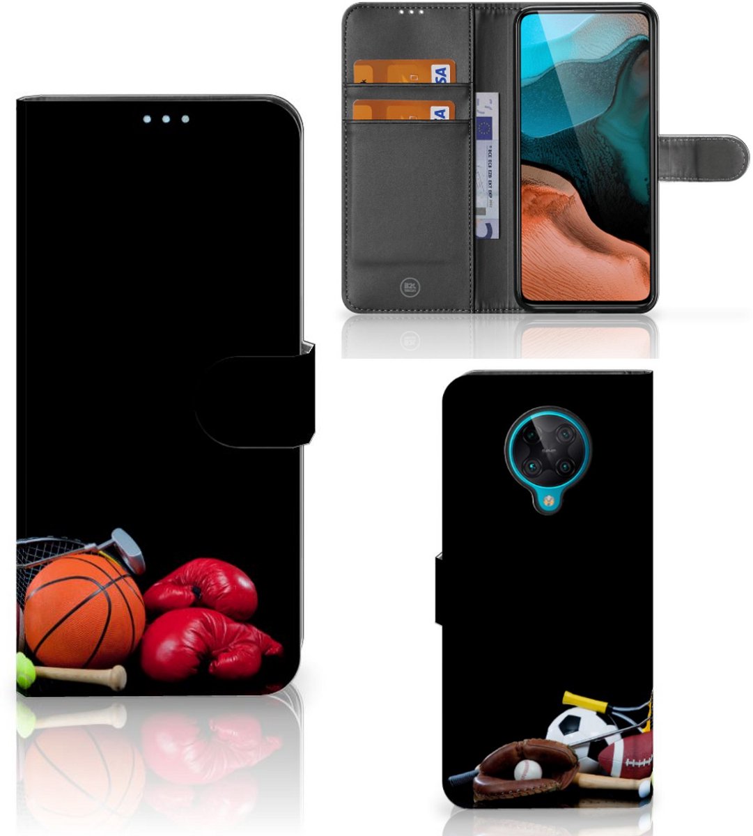 Xiaomi Poco F2 Pro Wallet Case met Pasjes Sports