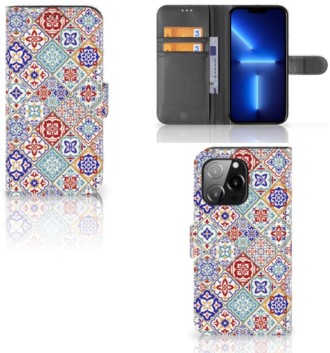 iPhone 13 Pro Bookcase Tiles Color