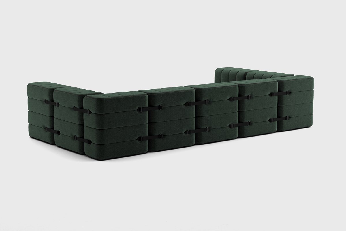 ambivalenz modulaire bank curt - 15 modules - dama - donker groen