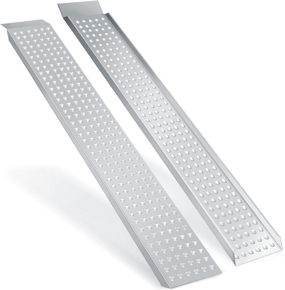 Laadhelling 400 kg - Oprijplaat van verzinkt staal met antislip oppervlak - 160 x 23,5 cm voor voertuigen