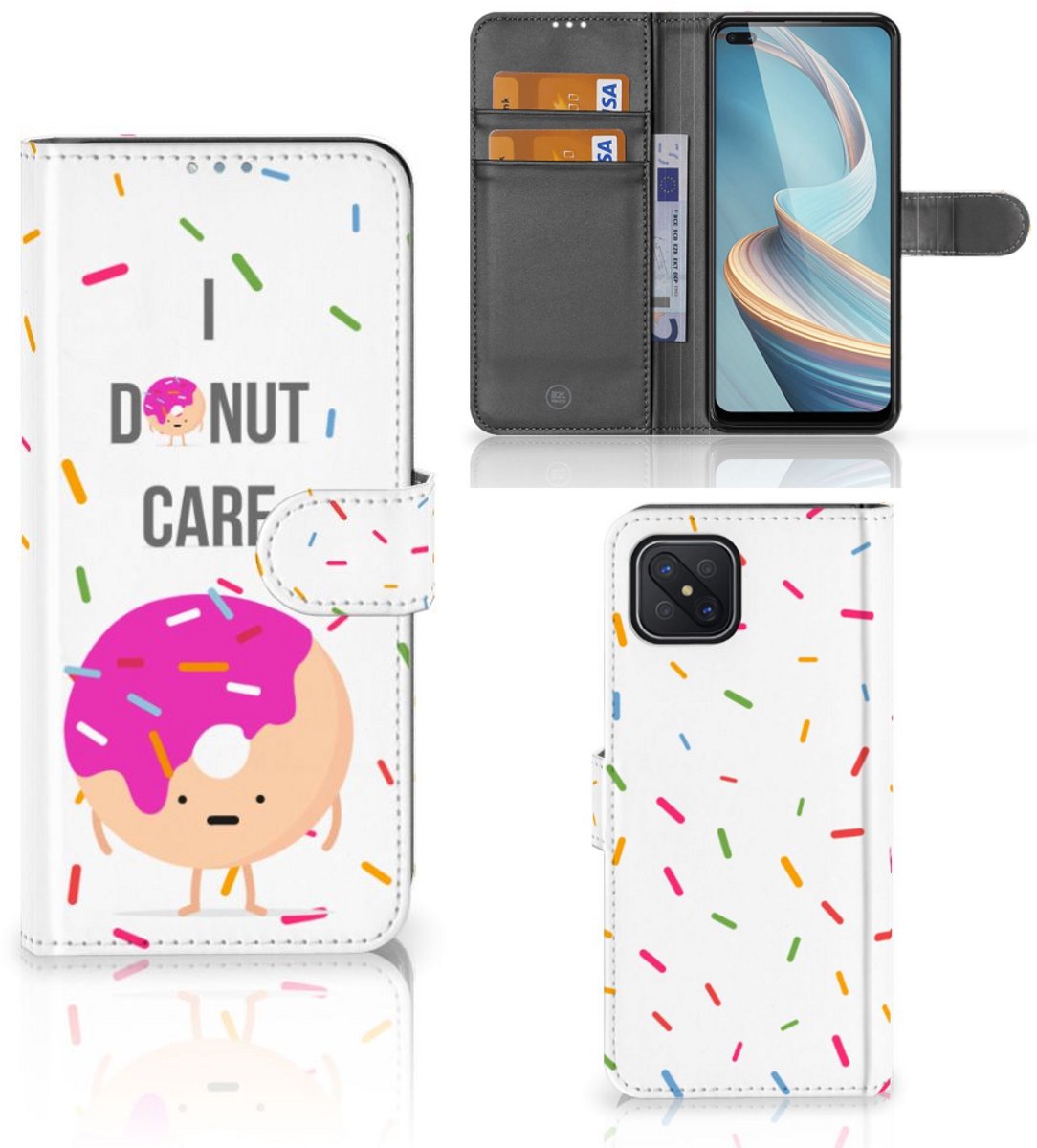 OPPO Reno4 Z Book Cover Donut Roze