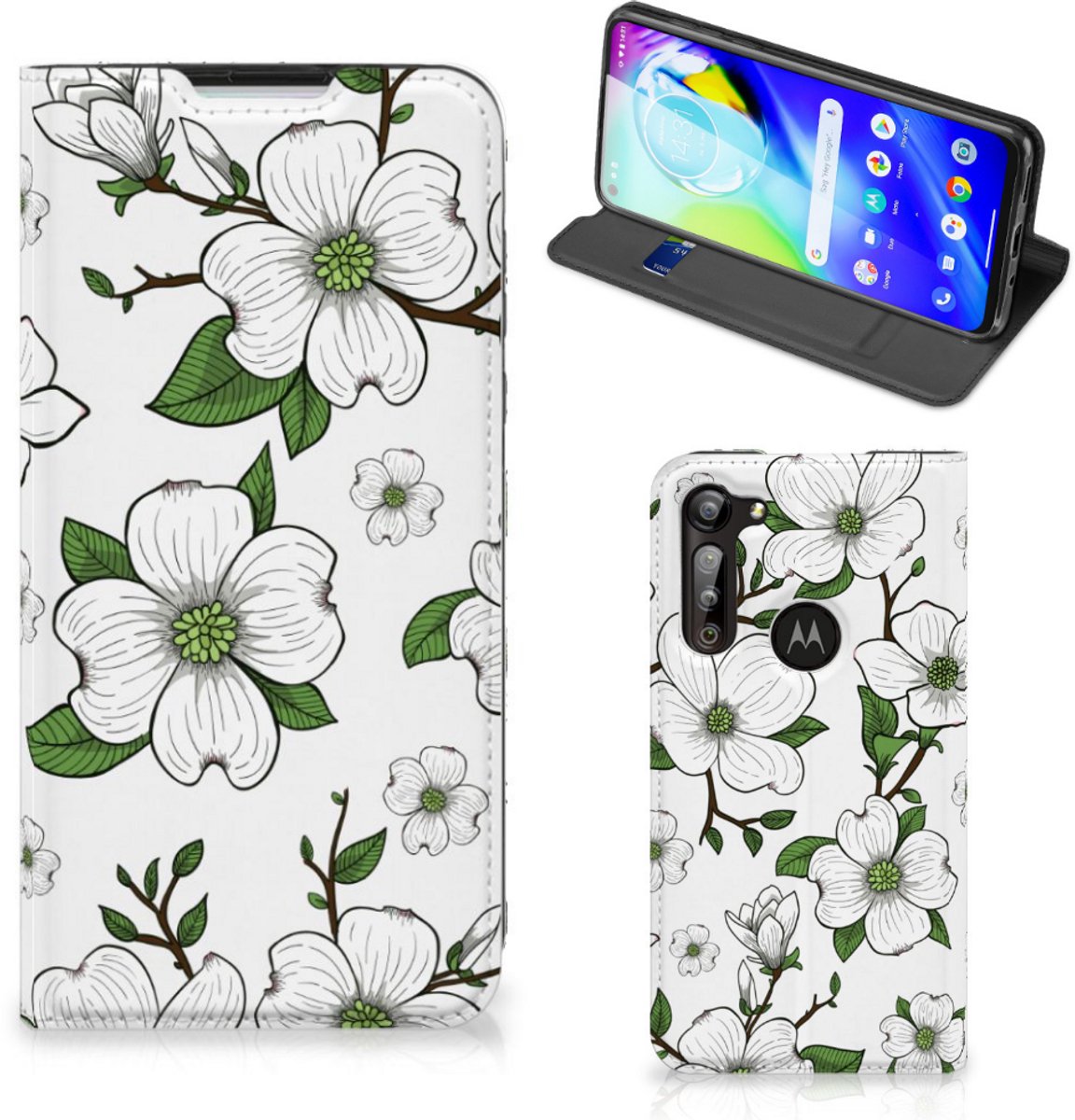 Motorola Moto G8 Power Smart Cover Dogwood Flowers