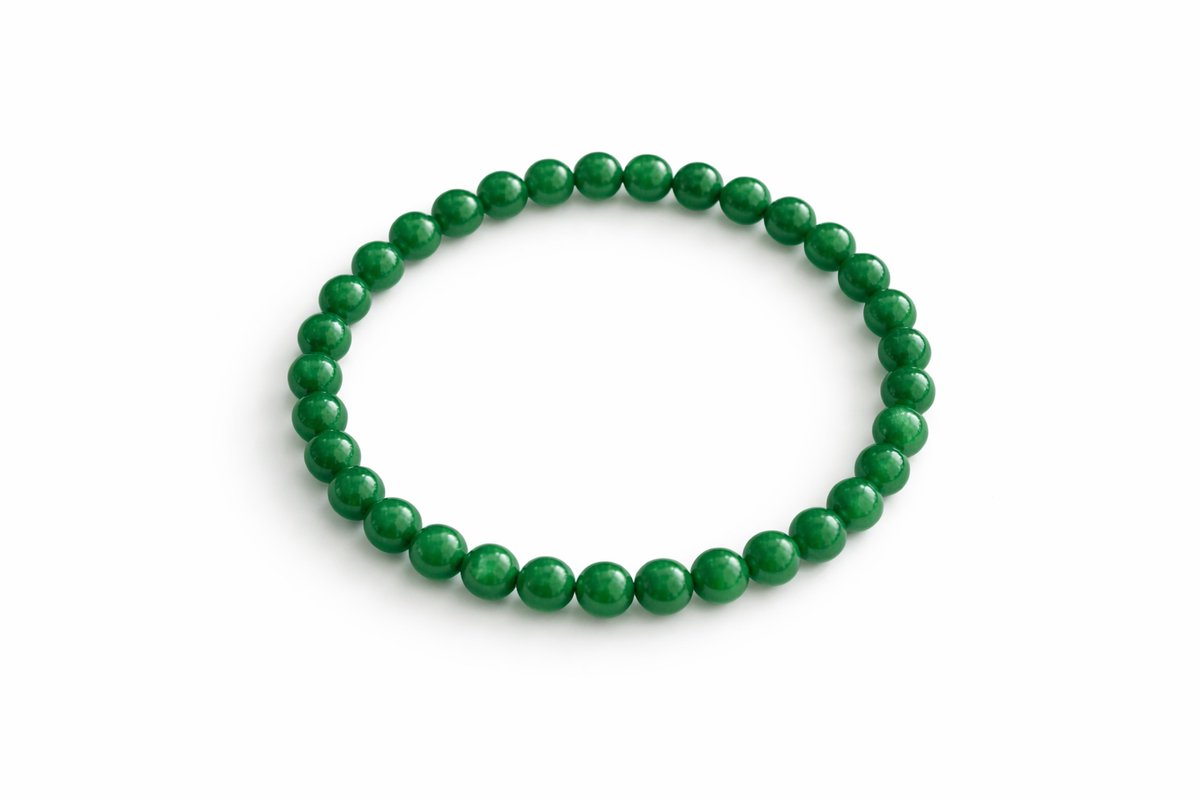 Fuchsiet Armband – 6 mm Kralen – Ø 17 cm – Groene Edelsteen Armband – Natuursteen Armband voor Dames en Heren