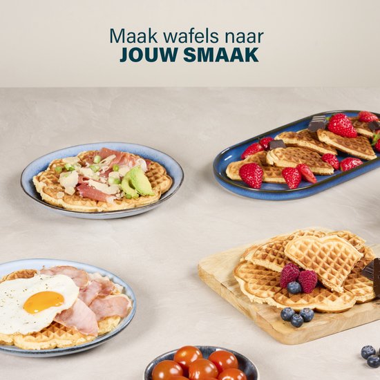 Princess 132380 Wafelijzer - 5 hartvormige wafels - 1200W - Regelbare thermostaat - 5 standen - Anti aanbaklaag - PFAS-vrij - Zilver - Gaufrier van Princess — afbeelding 4