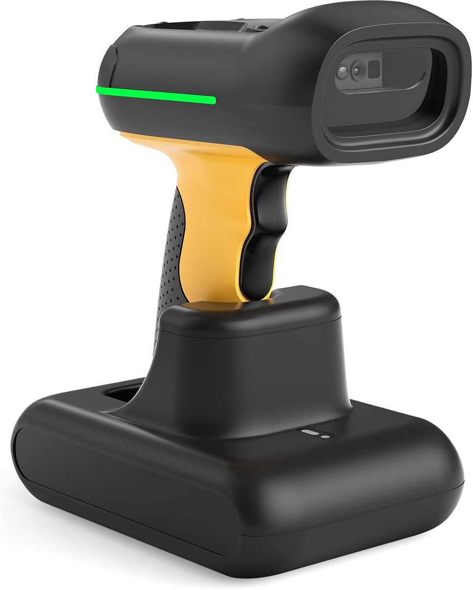 Industriële draadloze 2D QR-codescanner met intelligent laadstation