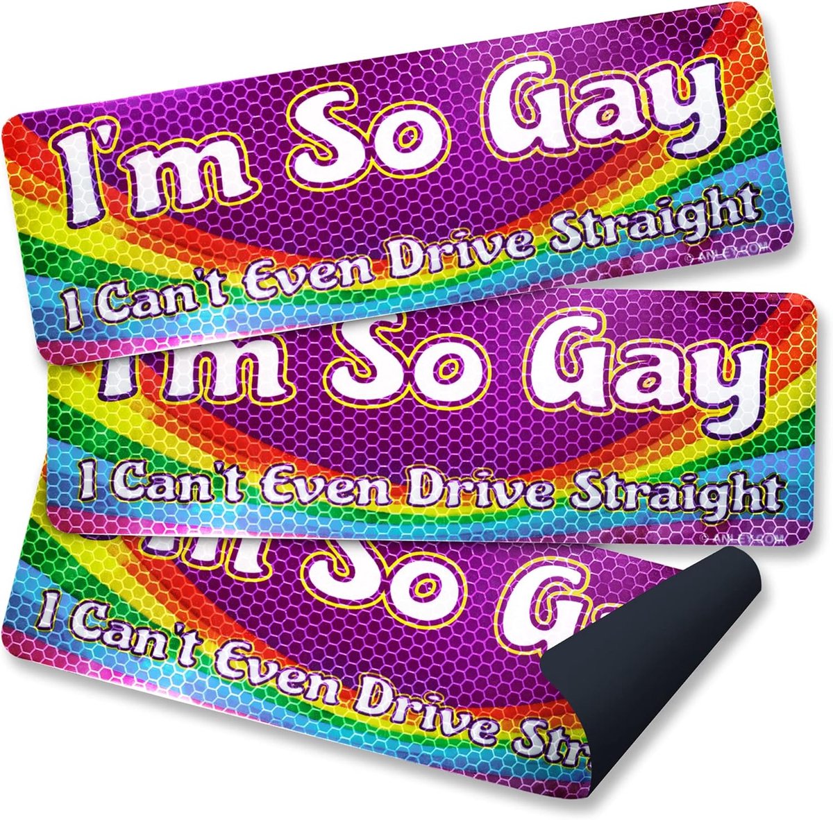 Reflecterende LGBTQ+ Magnetische Stickers - Set van 3 voor Voertuigen
