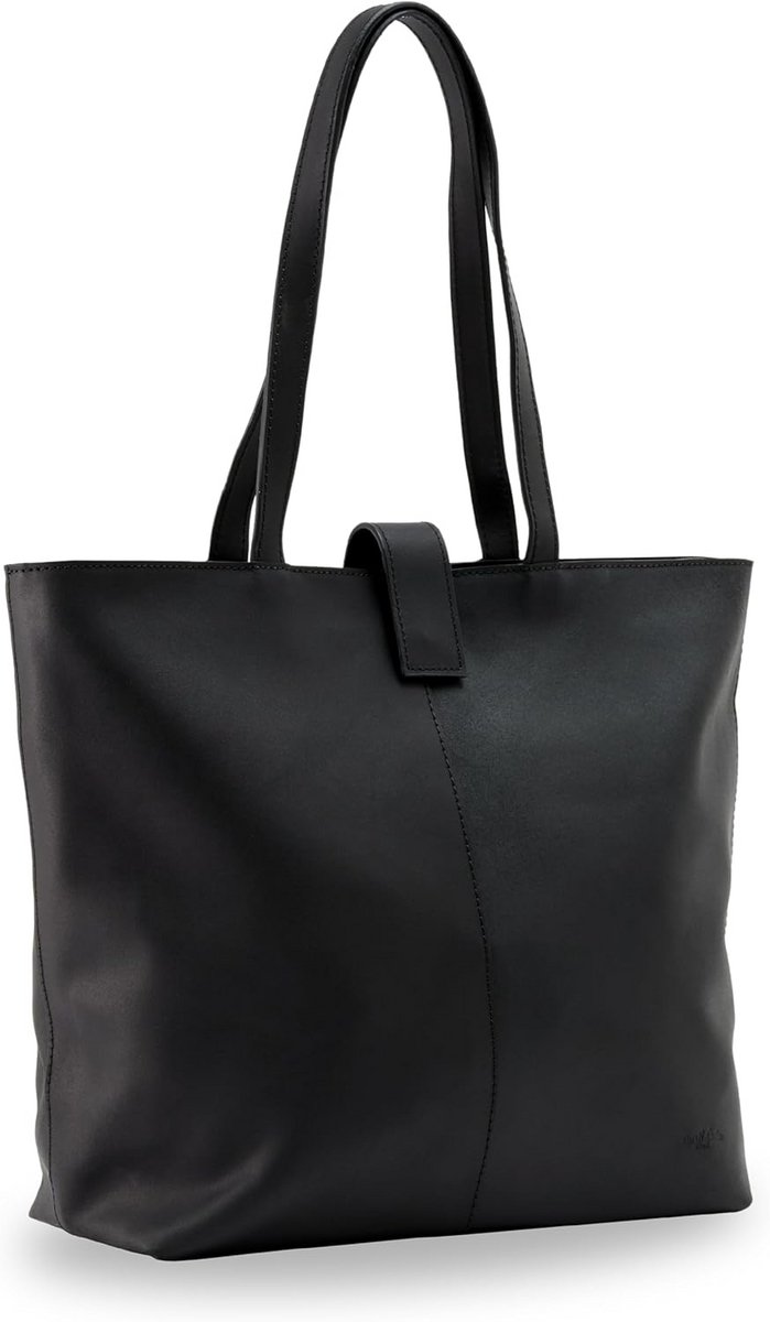 Grote Leren Shopper voor Dames - Stijlvolle Schoudertas & Werktas voor Laptop tot 15 inch