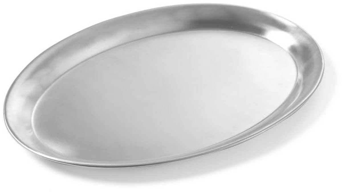 Ovaal Serveerblad RVS - 265x195 mm - Trendy Dienblad voor Horeca en Thuis