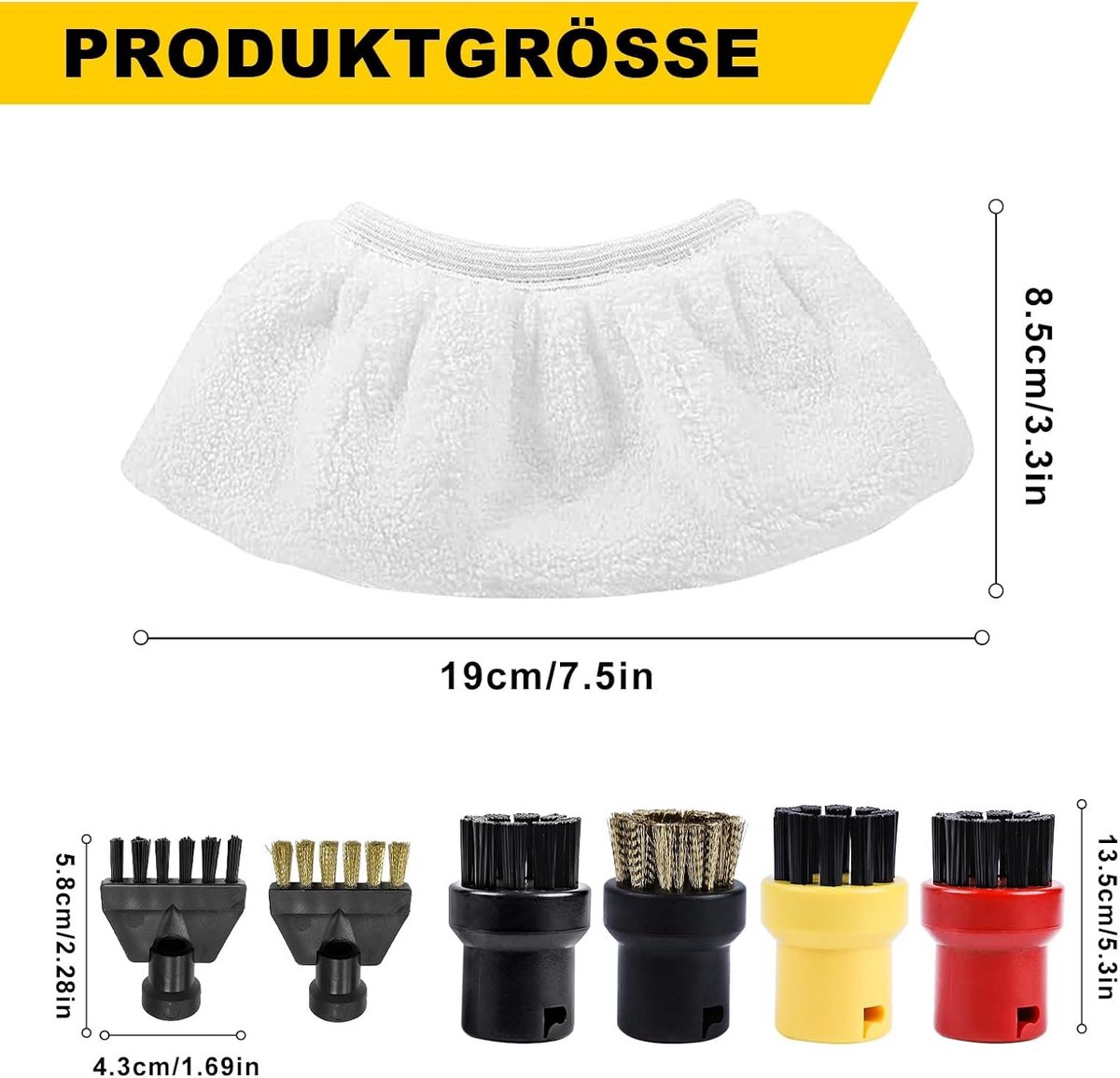 Uitgebreide Stoomreiniger Accessoireset, 15 Delen voor Diverse Oppervlakken