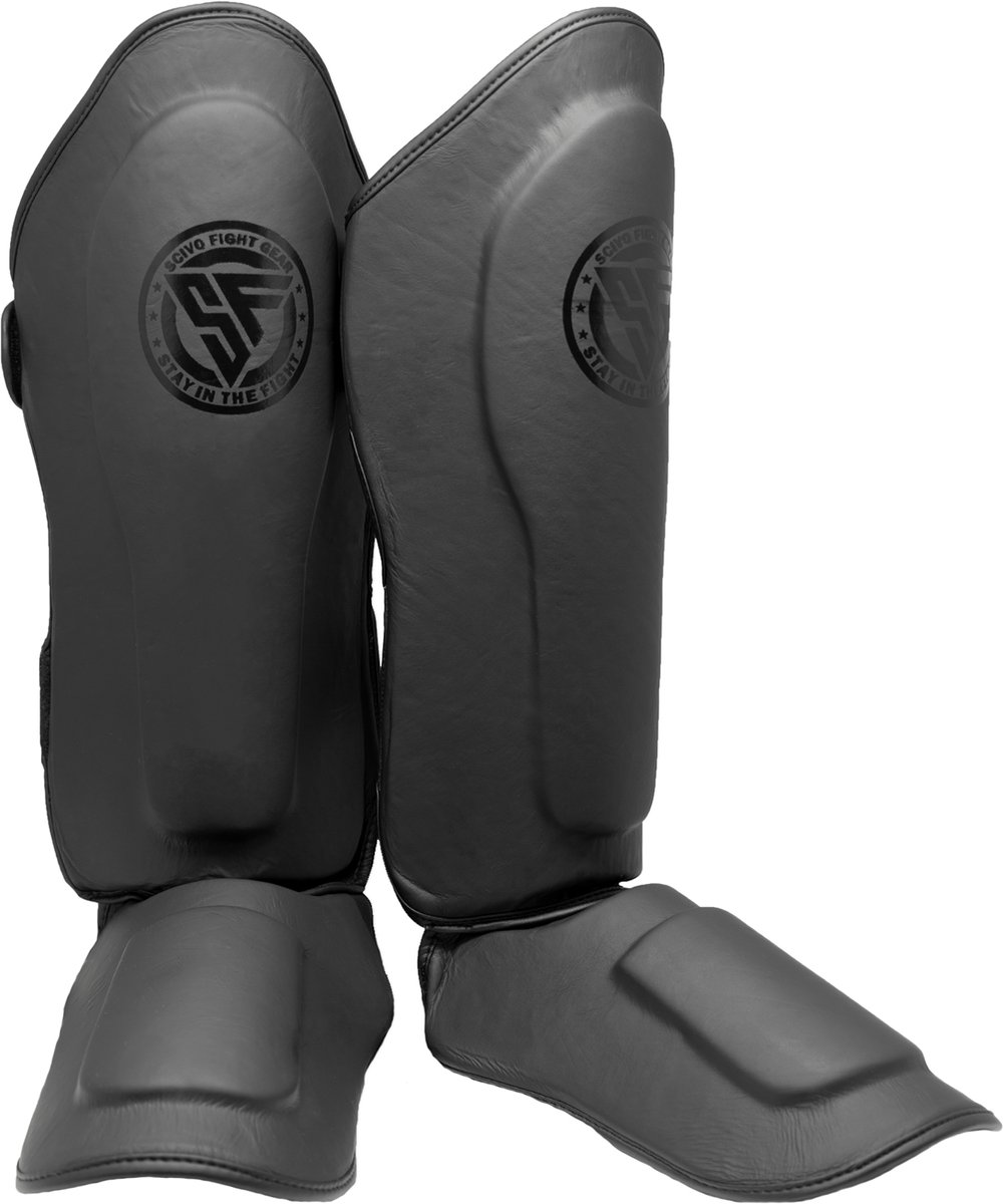 Scivo Fightgear Monk Mode Shinguards (Leather) (M)