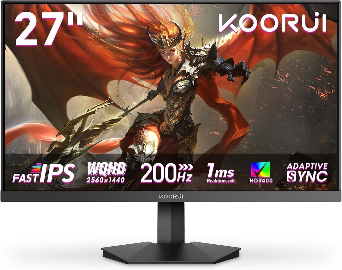 Gaming Monitor QHD 27" Plat - Fast IPS, 200Hz, 1ms, Verstelbare Hoogte