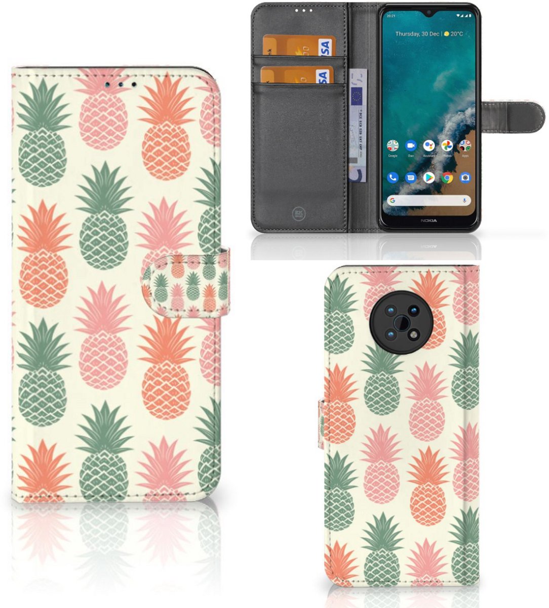 Nokia G50 Book Cover Ananas