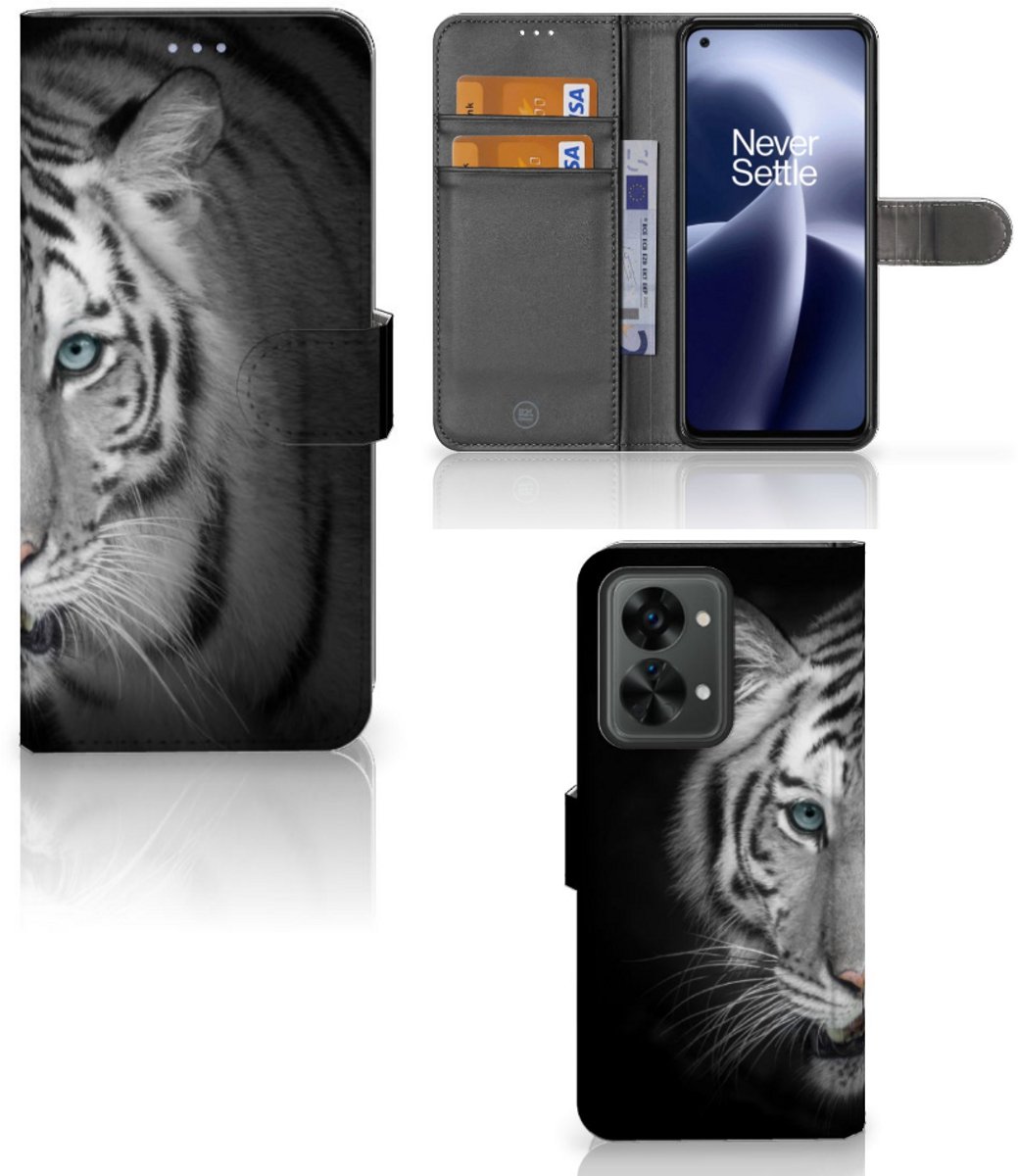 OnePlus Nord 2T Telefoonhoesje met Pasjes Tijger