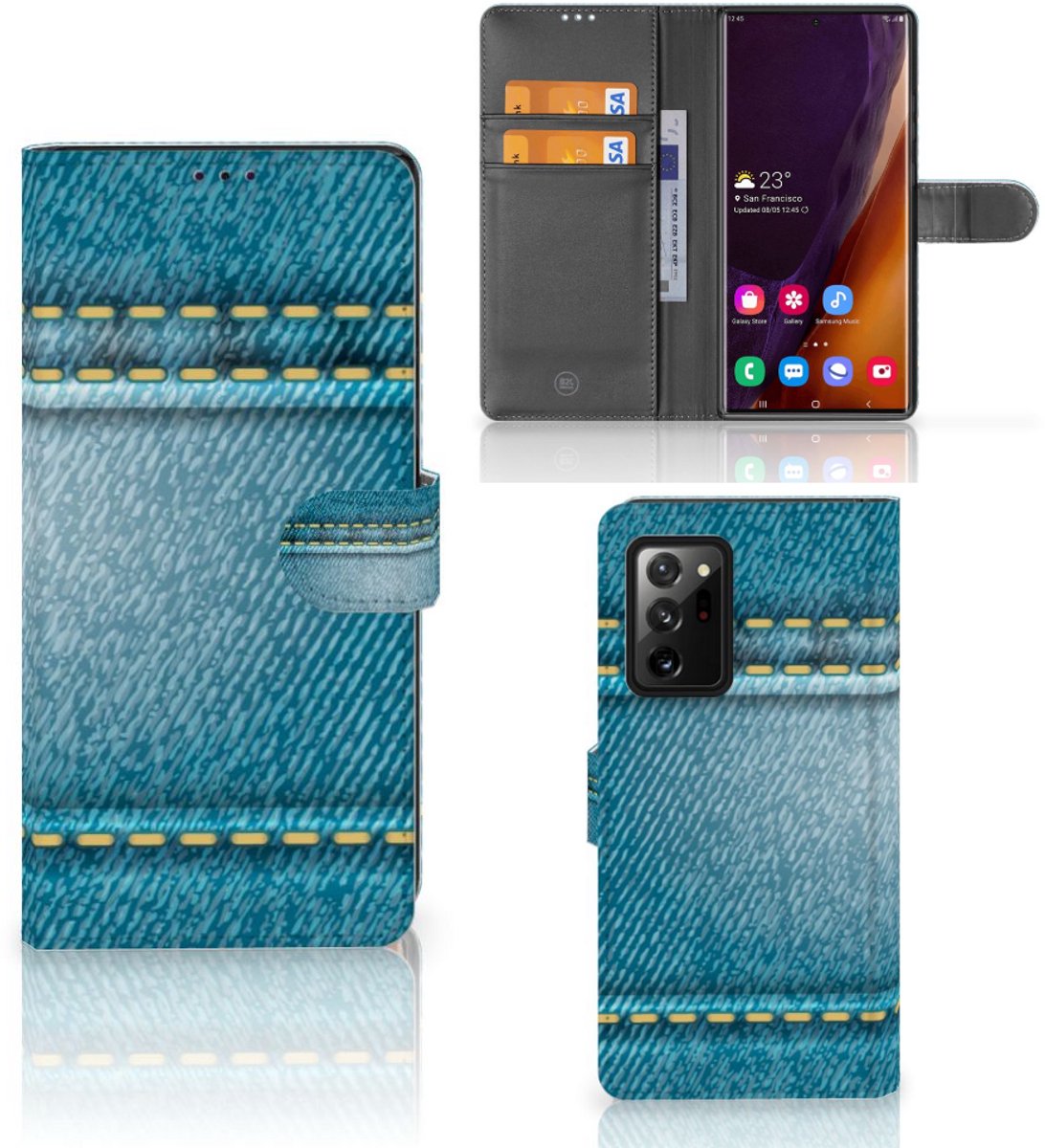 Samsung Galaxy Note20 Ultra Wallet Case met Pasjes Jeans