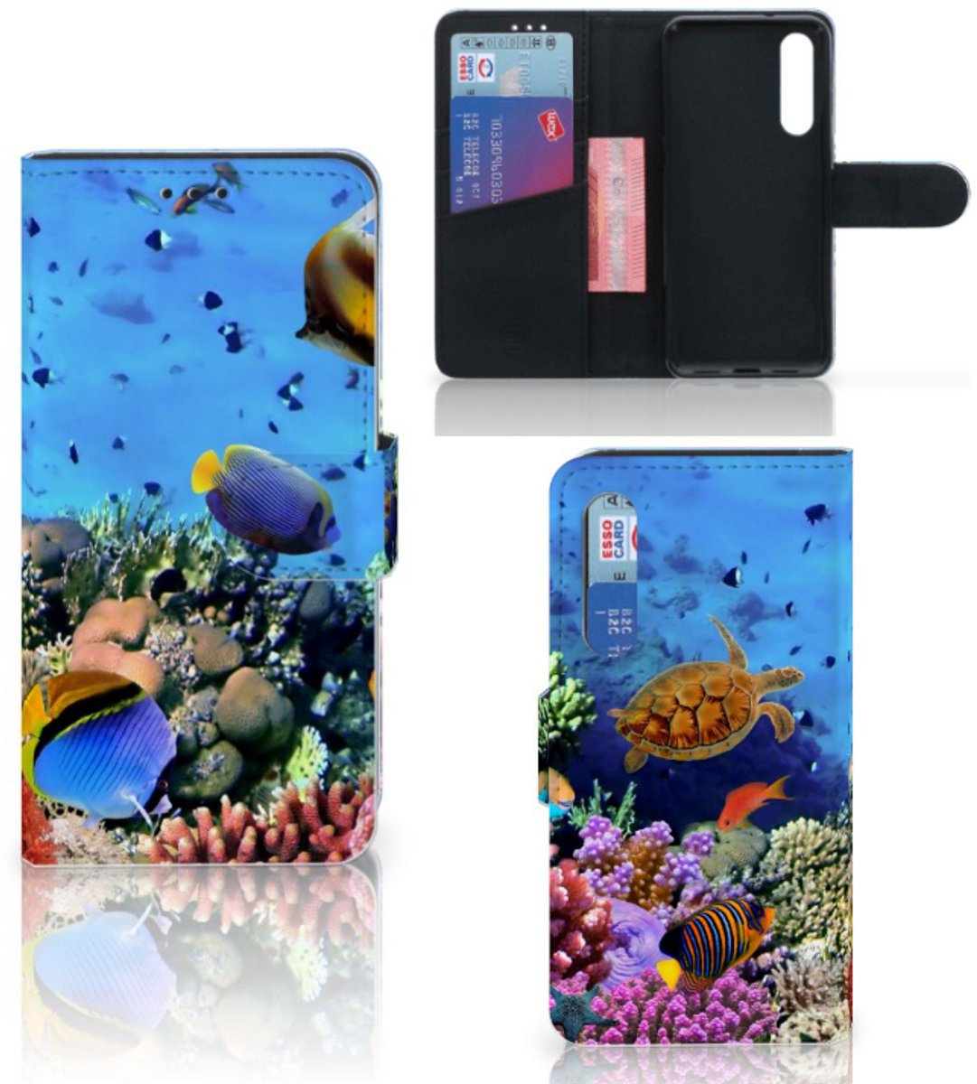 Xiaomi Mi 9 SE Telefoonhoesje met Pasjes Vissen