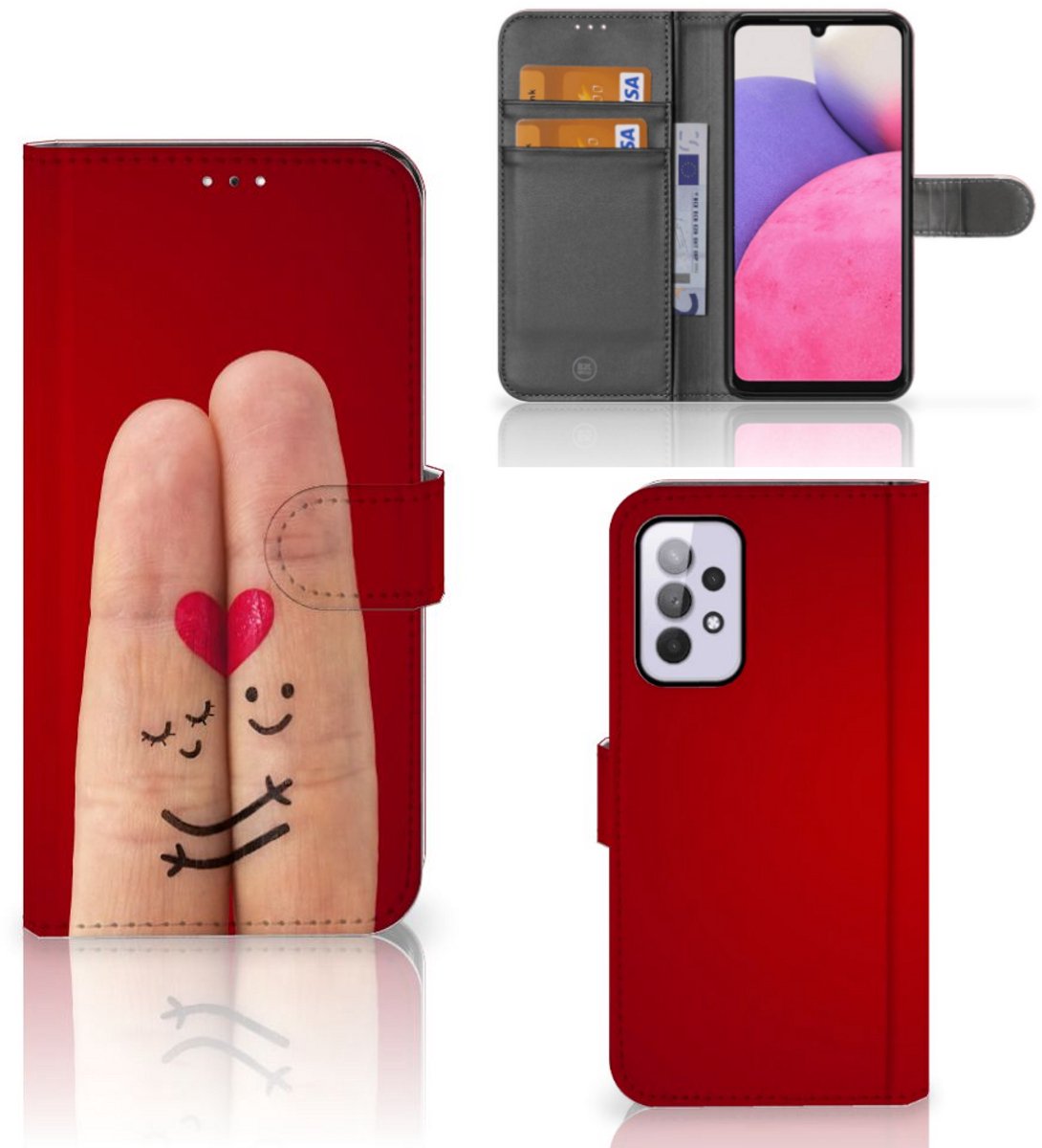 Samsung Galaxy A33 5G Wallet Case met Pasjes Liefde - Origineel Romantisch Cadeau