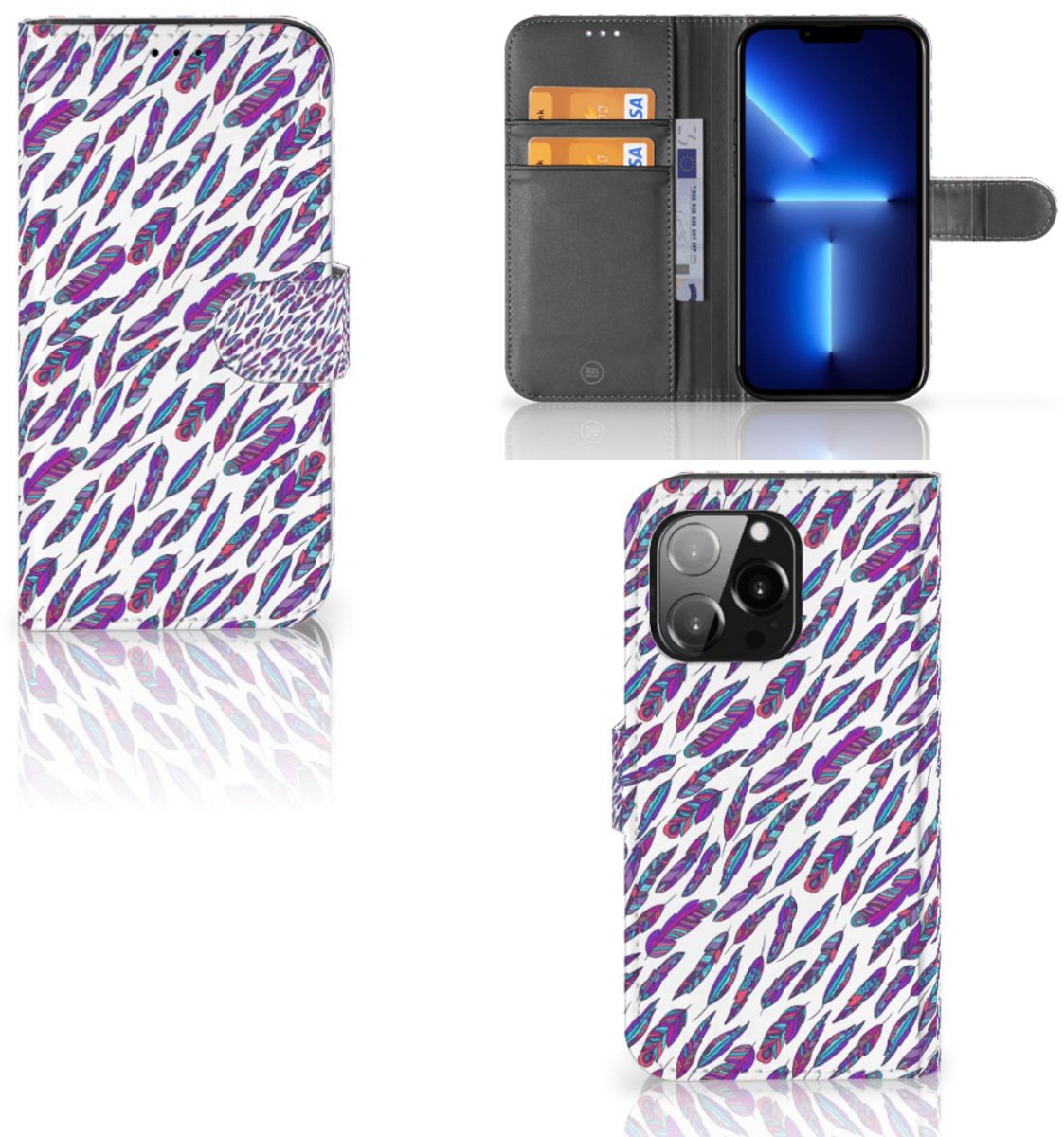 iPhone 13 Pro Telefoon Hoesje Feathers Color