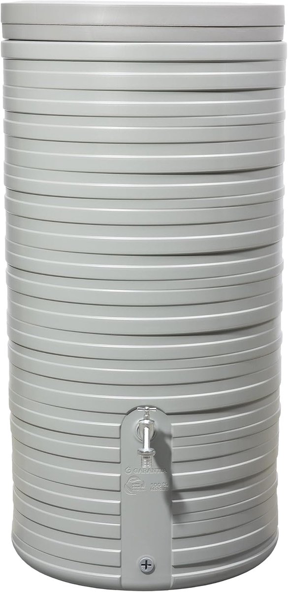 Regenwateropslag 300 liter Steengrijs met Deksel